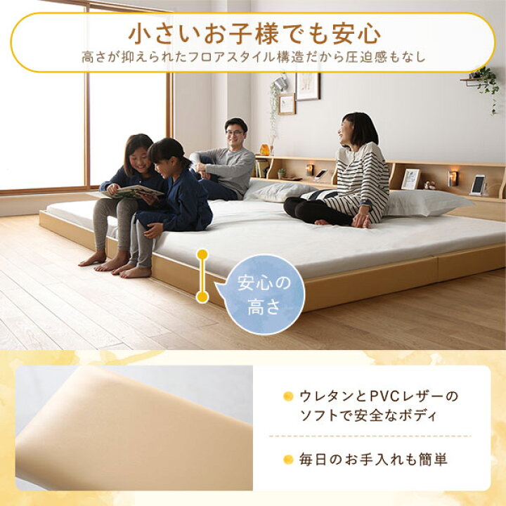 楽天市場】ダブルベッド フロア ベッド ダブル 海外製ポケットコイル 