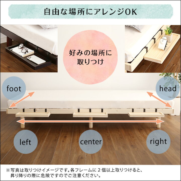 楽天市場】すのこベッド ダブル フレームのみ 幅140 奥行200 簡易宮 