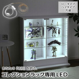 コレクションラック ledのみ コレクション ケース 用 led ライト USB接続 コレクションボード フィギュア ケース 棚 ディスプレイラック ガラス棚 壁面収納 間接照明 照明 リビング おしゃれ USBタイプ （本体は別売りとなります）