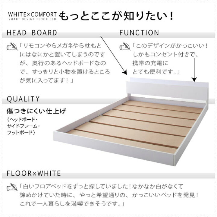 楽天市場】ローベッド マットレス付き セミダブルベッド プレミアム 