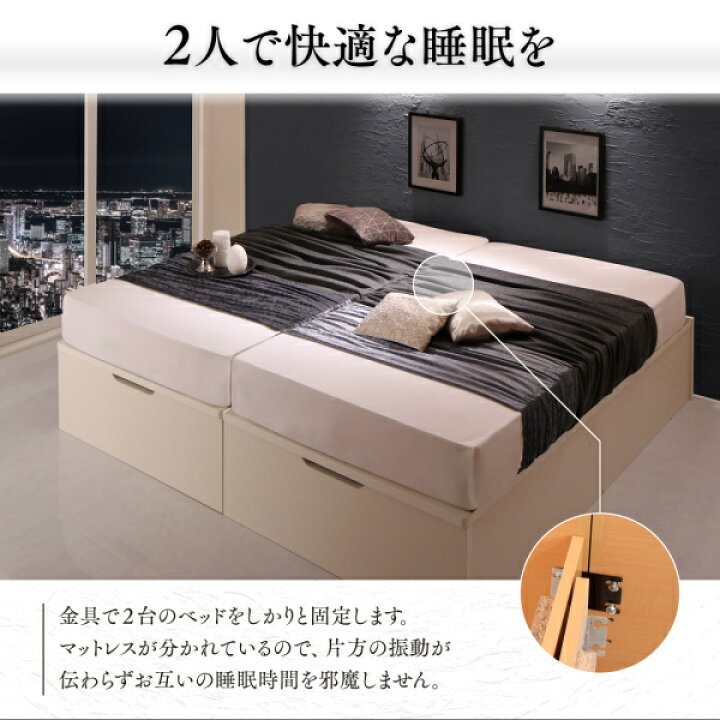 楽天市場】お客様組立 クイーンベッド 日本製 ヘッドレスベッド 跳ね 