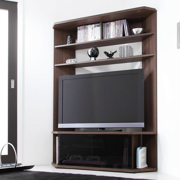 楽天市場】ハイタイプコーナーテレビボード 幅120×奥行40.3×高さ162cm コーナータイプ コーナーテレビ台 コーナーテレビボード 薄型コーナー テレビ台 テレビボード テレビラック 壁面収納 大型テレビ対応 42型 50型 52型 新築 新婚 おしゃれ カッコいい 高級感 ブラウン ...