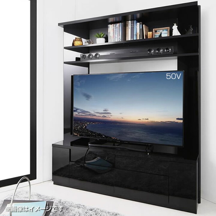 楽天市場】大型テレビ対応 ハイタイプ コーナーテレビ台 幅134 奥行40 