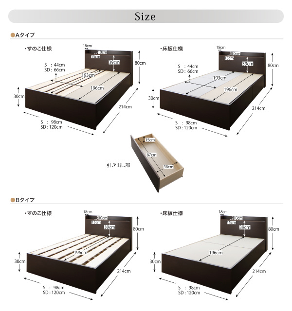 楽天市場】お客様組立 連結ベッド すのこ 収納ベッド ワイドK200