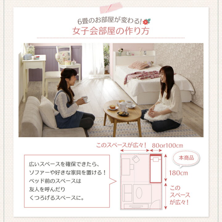 楽天市場】ベッド セミダブル 収納 マットレス付き 専用リネンなし 