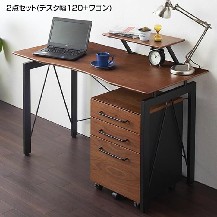 楽天市場】パソコンデスクセット 2点セット (デスク幅120+ワゴン 