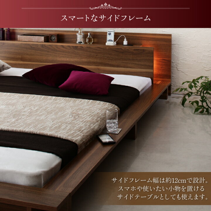 楽天市場】ローベッド クイーン すのこタイプ ベッドフレームのみ 