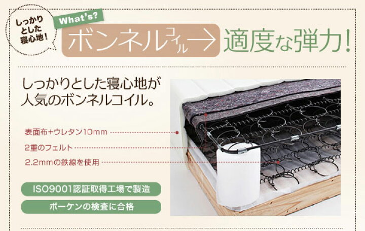 楽天市場】分割式 脚付きマットレスベッド クイーン 脚22cm （セミ 