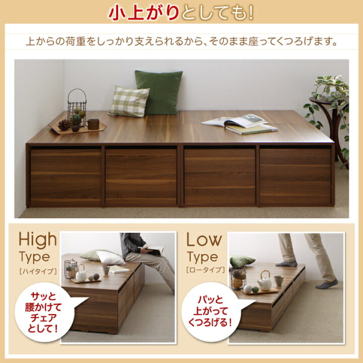 楽天市場】小さい 収納ベッド シングル ハイタイプ マットレス付 薄型 