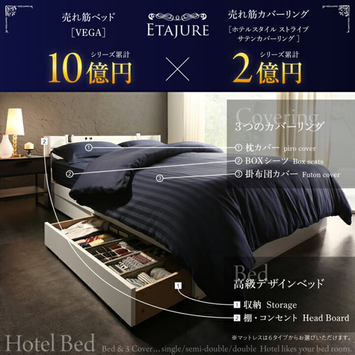 楽天市場】収納ベッド シングル 小さい 寝具カバーセット付 ベッド 