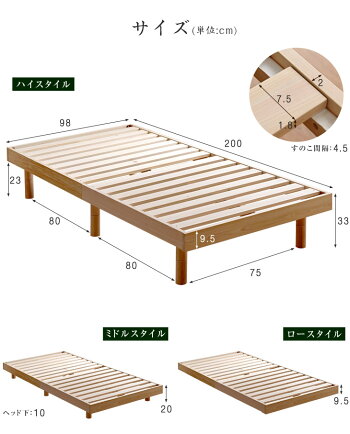 ひのきすのこベッド