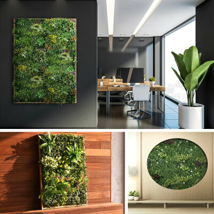 楽天市場】壁掛け フェイクグリーン 100×100cm 2枚セット ジョイント式 