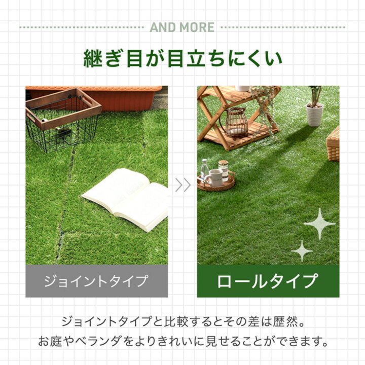 楽天市場】【20時~クーポン5%引】 32万枚突破 人工芝 芝丈35mm 高耐久 