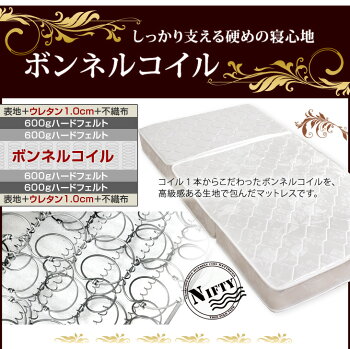 三つ折りボンネルコイルマットレス