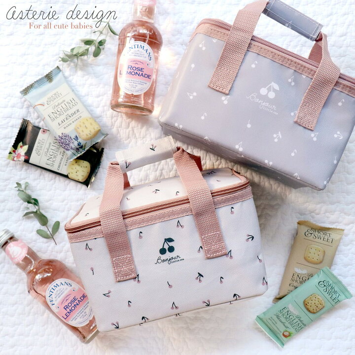 楽天市場 保冷バッグ 保温 お弁当 お花見 ランチバッグ 通園 幼稚園 チェリー さくらんぼ 行楽 園児 おしゃれ クーラーバッグ トートバッグ お弁当入れ Ol 会社 レジャー アウトドア 出産祝い お出かけグッズ 赤ちゃん アステリデザイン Asterie Design 新入荷 Asterie