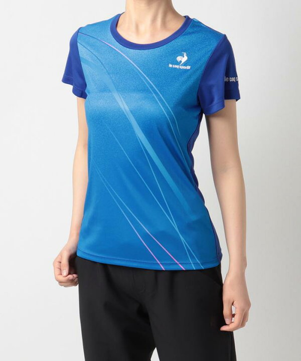 【公式】 ルコックスポルティフ TEAM GRAPHIC GAME SHIRT スムース素材 レディース ウェア tシャツ テニス テニスウェア スポーツウェア ブランド 2022年秋冬モデル 母の日 QTWTJA93 デサント公式通販 デサント テニス レディース TEAM GRAPHIC GAME SHIRT ネイビー L QTWTJA93-NVY