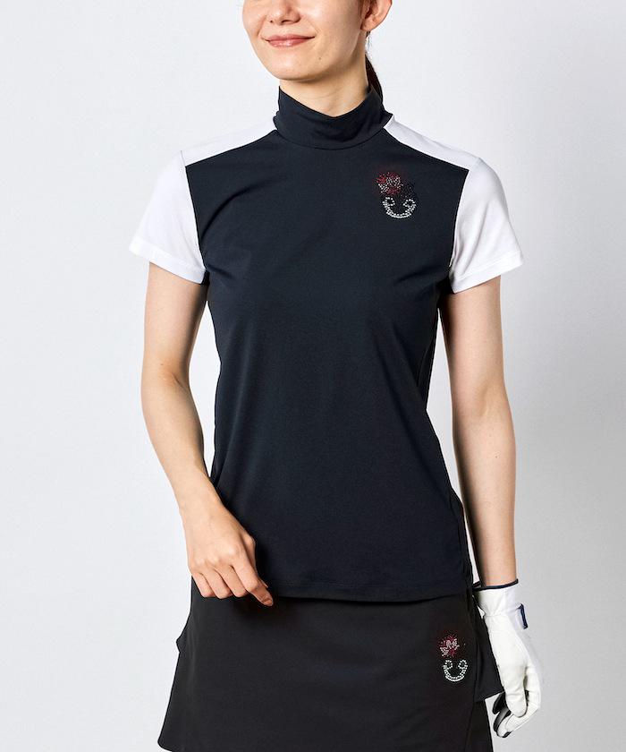 マンシングウエア（MUNSING WEAR）（メンズ）ゴルフウェア 吸汗 速乾 遮熱 半袖 メンズ SUNSCREEN鹿の子 プリントモックネックシャツ MEMVJA13