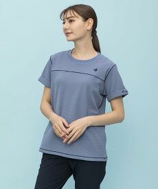 ＼母の日ギフト10%オフクーポン～5/6まで／【公式】 ルコックスポルティフ ヘランカワッフル 半袖Tシャツ 吸汗 ストレッチ UVカット レディース ウェア tシャツ トレーニング トレーニングウェア スポーツウェア ブランド ルコック 2023年秋冬モデル QMWWJA04