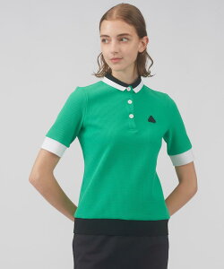 【SALE/50%OFF】【公式】ランバン スポール ワッフル5分袖ポロシャツ【吸汗 / ストレッチ / UVカット】 レディス 半袖シャツ 日本製 ゴルフ ウェア ポロシャツ ゴルフウェア おしゃれ セール ス