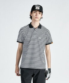 【11/15-16限定 P10倍/10%OFFクーポン】【公式】 マンシングウェア 先染めボーダークレリックカラー 半袖ポロシャツ メンズ 吸汗速乾 クーリング機能 サンスクリーン ストレッチ UVカット ゴルフ ウェア シャツ スポーツ ブランド MG4FHS52M 2024年秋冬モデル