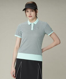 【SALE/40％OFF】【公式】ランバン スポール 幾何柄プリント 半袖ポロシャツ レディース 吸汗速乾 UVカット -3℃差クーリング機能 サンスクリーン ゴルフ ウェア シャツ おしゃれ 新規セール スポーツ ブランド 2024年秋冬モデル VG4FHS10L