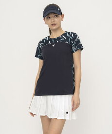 【SALE/30％OFF】【公式】ルコックスポルティフ テニス サイドフレアデザイン ゲームシャツ レディース JTA公認 高速ドライ 吸汗速乾 ストレッチ UVカット 半袖シャツ テニスウェア 新規セール スポーツ ブランド 2024年秋冬モデル LN4FHT32L