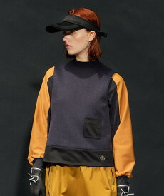 【公式】ランバン スポール ノーカラーアウターベスト レディース ダンボールニット ゴルフウェア ゴルフ おしゃれ セール スポーツ ブランド VG4FVE30L 2024年秋冬モデル