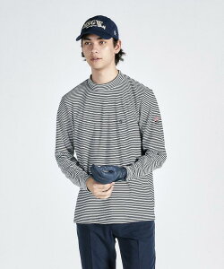 【公式】 マンシングウェア ボーダーモックネック 長袖シャツ メンズ 吸汗 蓄熱保温 ストレッチ HEAT NAVI ゴルフウェア ゴルフ シャツ おしゃれ ウェア スポーツ ブランド 2024年秋冬モデル MG4F
