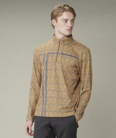 【マラソン期間限定 P10倍/10%OFFクーポン】【公式】ランバン スポール モノグラム柄 ジップアップ長袖シャツ メンズ 保温 UVカット ストレッチ ゴルフ 総柄 シャツ ウェア おしゃれ ゴルフウェア スポーツ ブランド VG4FLS41M 2024年秋冬モデル