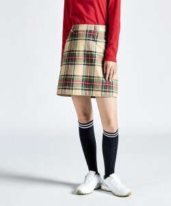 【公式】 マンシングウェア ツイルチェックスカート レディース ストレッチ Kinloch Anderson ゴルフ スカート ゴルフウェア おしゃれ スポーツ ブランド 2024年秋冬モデル MG4FSK24L