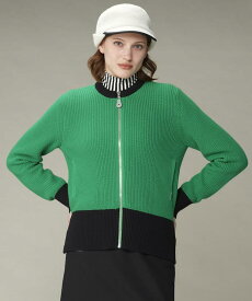 【公式】ランバン スポール フルオープン ニットブルゾン レディース 蓄熱保温裏地付き ゴルフウェア ゴルフ 防寒 セーター ニット ウェア おしゃれ スポーツ ブランド VG4FST61L 2024年秋冬モデル