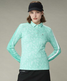 【マラソン期間限定 P10倍/10%OFFクーポン】【公式】ランバン スポール ロゴグラフィックプリント 長袖ポロシャツ レディース 蓄熱保温 吸汗速乾 UVカット ゴルフウェア ゴルフ シャツ ウェア おしゃれ スポーツ ブランド VG4FLS60L 2024年秋冬モデル