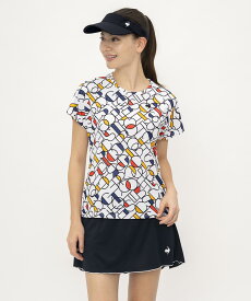 【公式】 ルコックスポルティフ テニス ロゴグラフィックゲームシャツ レディース 女性 JTA公認 吸汗速乾 UVカット 遮熱 クーリング効果 サンスクリーン 半袖Tシャツ ウェア トレーニング スポーツ ブランド LN5SHT30L 2025年春夏モデル