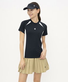 【公式】 ルコックスポルティフ テニス モックネックゲームシャツ レディース 女性 JTA公認 吸汗速乾 UVカット 遮熱 クーリング効果 サンスクリーン 半袖Tシャツ ウェア トレーニング スポーツ ブランド LN5SHT51L 2025年春夏モデル