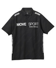 【SALE/21％OFF】【公式】MOVESPORT デサント 【WEB限定】 ミニ鹿の子 総柄ポロシャツ メンズ 男性 吸汗速乾 2WAYストレッチ UVカット サンスクリーン 半袖 シャツ トレーニング ウェア スポーツ ブランド 2025年春夏モデル ST5SHSD9MB