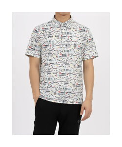 【公式】マンシングウェア サンスクリーンマルチロゴ総柄プリント 半袖ポロシャツ メンズ 男性 吸汗速乾 ストレッチ UVカット クーリング効果 遮熱 ゴルフ シャツ おしゃれ スポーツ ブラン