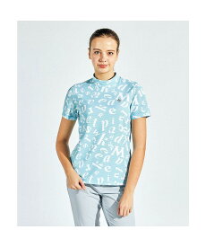 【公式】マンシングウェア ロゴプリントモックネック半袖シャツ レディース 女性 吸汗速乾 ストレッチ UVカット 高通気 サンスクリーン 遮熱 クーリング効果 シャツ ゴルフ ウェア おしゃれ スポーツ ブランド MG5SHS58L 2025年春夏モデル