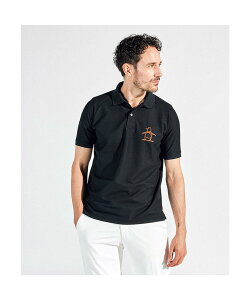 【公式】マンシングウェア 裏鹿の子ビッグロゴ 半袖ポロシャツ メンズ 男性 ラングランスリーブ シャツ ゴルフ おしゃれ スポーツ ブランド 2025年春夏モデル MG5SHS93M