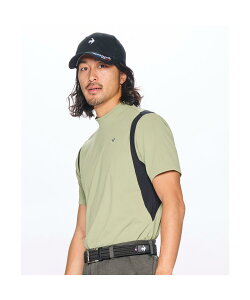 【公式】ルコックスポルティフ ゴルフ 【RIJOUME】 ストレッチフォーサー ハーフスリーブシャツ メンズ 男性 吸汗速乾 UVカット モックネック 半袖シャツ ゴルフウェア おしゃれ スポーツ ブ