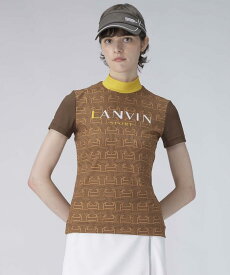 【マラソン期間限定 P10倍/10%OFFクーポン】【公式】ランバン スポール モノグラム柄プリントモックネック半袖シャツ レディース 女性 吸汗 UVカット ストレッチ 遮熱 クーリング効果 サンスクリーン ゴルフ ウェア おしゃれ スポーツ ブランド VG5SHS42L 2025年春夏モデル