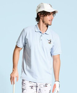 【公式】マンシングウェア 鹿の子アーカイブペンギン刺繍半袖ポロシャツ メンズ 男性 吸汗速乾 UVカット UPF50+ サンスクリーン 遮熱 クーリング効果 ストレッチ DESCENTE シャツ ゴルフ おしゃ