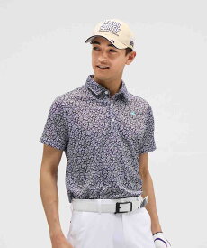 【マラソン期間限定 P10倍/10%OFFクーポン】【公式】ルコックスポルティフ ゴルフ le coq sportif golf 小花柄 半袖シャツ 吸汗速乾 UPF15 サンスクリーン メンズ 男性 ポロシャツ ゴルフウェア おしゃれ スポーツ ブランド LG5SHSD7M 2025年春夏モデル