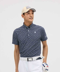 【マラソン期間限定 P10倍/10%OFFクーポン】【公式】ルコックスポルティフ ゴルフ le coq sportif golf ロゴ柄 半袖シャツ ボタンダウン 吸汗速乾 UPF15 サンスクリーン クーリング メンズ 男性 ポロシャツ シャツ おしゃれ スポーツ ブランド LG5SHSDBM 2025年春夏モデル