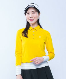 【マラソン期間限定 P10倍/10%OFFクーポン】【公式】ランバン スポール リブデザイン 長袖シャツ レディース 【 吸汗 / UVカット 】 ゴルフ ポロシャツ ウェア シャツ タウンユース 日本製 ゴルフウェア おしゃれ スポーツ ブランド セール VLX104206 2024年春夏モデル