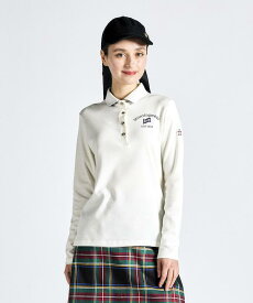 【11/15-16限定 P10倍/10%OFFクーポン】【公式】 マンシングウェア 表起毛 長袖ポロシャツ レディース 吸湿発熱 ストレッチ チェックジャカード ゴルフウェア 上品 ゴルフ シャツ ウェア おしゃれ スポーツ ブランド MG4FLS27L 2024年秋冬モデル