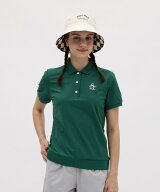 【公式】マンシングウェア MUNSINGWEAR 衿ロゴジャガード半袖ポロシャツ レディース 女性 外出し ストレ…