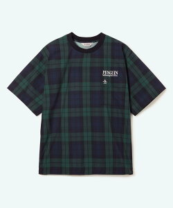 【公式】ペンギン バイ マンシングウェア Penguin by Munsingwear UTILITY SHORT SLEEVE CHECK JACKET メンズ 男性 半袖 トップス ブラックウォッチ柄 ゴルフ おしゃれ スポーツ 2025年秋冬モデル MU5FHS07M