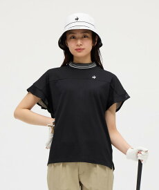 【マラソン期間限定 P10倍/10%OFFクーポン】【公式】ルコックスポルティフ ゴルフ le coq sportif golf 【ワイドシルエット】モックネック半袖シャツ レディース 女性 接触冷感 吸汗速乾 UVカット ストレッチ DEO SCREEN LG5FHS50L 2025年秋冬モデル