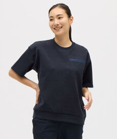 【公式】ルコックスポルティフ le coq sportif アクティブスウェット ハーフスリーブ 半袖 5分袖 レディース 女性吸汗/ストレッチ/UV CUT(UPF50+) 半袖シャツ Tシャツ ウェアトレーニング スポーツ ブランド LT5FHT04L 2025年秋冬モデル