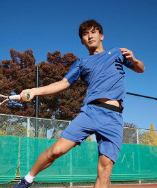 【公式】ルコックスポルティフ le coq sportif テニス ゲームパンツ メンズ 男性吸汗速乾/ストレッチ/UV CUT(UPF15)/JTA公認 公式 試合 練習 シームレス ハーフパンツ ショートパンツ ボトムス トレーニング スポーツ ブランド LN5FHP00M 2025年秋冬モデル